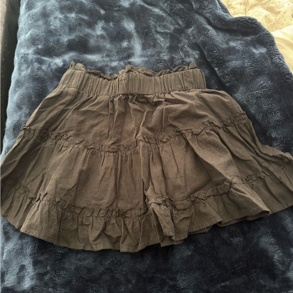 SHEIN Dresses & Skirts - SHEIN Dark Brown Ruffled Mini Skirt